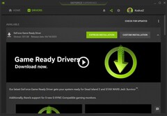 Nvidia GeForce Game Ready 531.68 notificação em GeForce Experiência (Fonte: Própria)