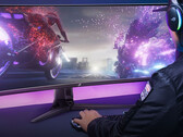 O ROG Swift OLED PG49WCD tem uma curvatura de 1800R. (Fonte da imagem: ASUS)