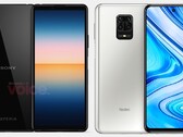 O Sony Xperia 10 III parece ter desempenho similar ao do Geekbench Redmi Note 9 Pro. (Fonte da imagem: Voice+OnLeaks/Xiaomi - editado)