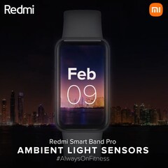 A Redmi Smart Band Pro será lançada fora da China em 9 de fevereiro. (Fonte da imagem: Xiaomi)