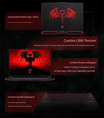 O laptop para jogos Lenovo Legion Y9000P Diablo IV é voltado para os fãs de Diablo. (Fonte da imagem: Lenovo via Weibo)