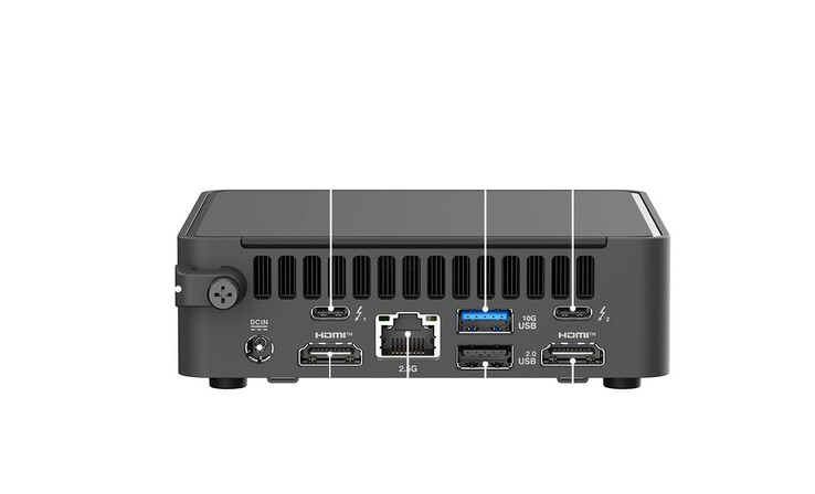 Uma grande variedade de portas está disponível no mini-PC (Fonte da imagem: Simply NUC)