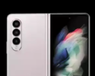 O Galaxy Z Fold3 em uma de suas supostas novas cores. (Fonte: Twitter)