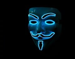 Uma máscara do &quot;Anonymous&quot;, aceita internacionalmente como o símbolo dos hackers (Fonte da imagem: Robert Stump, via Unsplash)
