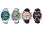 Da esquerda para a direita, o Casio Edifice EFV-610DE-2A, EFV-610DE-3A, EFV-610EL-5A e EFV-610ECL-1A. (Fonte da imagem: Casio)