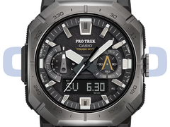 O Casio Pro Trek PRW-B1000-1 (na foto) tem uma moldura de aço inoxidável cinza escuro e um mostrador preto com detalhes em prata. (Fonte da imagem: Casio - Editado)