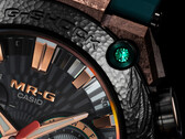 Um close da moldura do Casio MRG-B2000KT-3A (foto), com o verde esmeralda no canto. (Fonte da imagem: Casioblog)