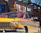 Uma captura de tela de Crazy Taxi World Tour