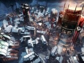 Uma imagem que mostra uma cidade em Frostpunk.