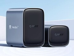 A série MetaBox NAS apresenta um design minimalista com um painel frontal fixado magneticamente