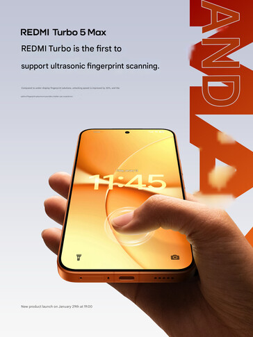 O sensor de impressão digital (Fonte da imagem: Redmi - tradução automática)