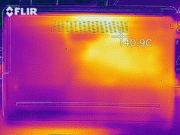 Geração de calor na parte inferior (carga)