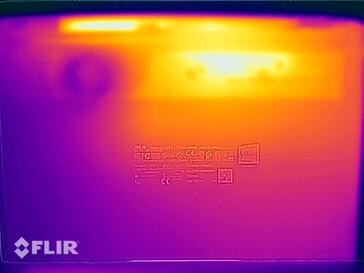 Teste de estresse das temperaturas superficiais (lado inferior)