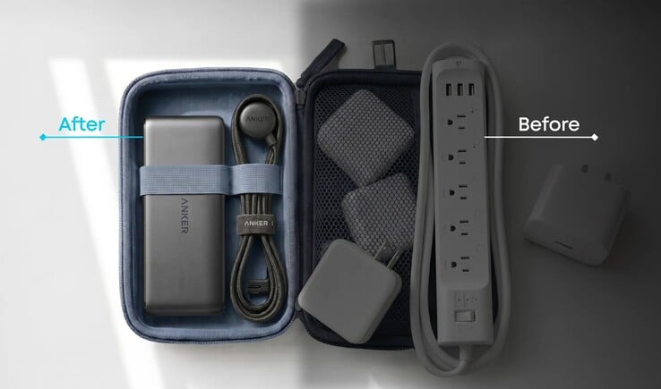 A Estação de Carregamento de Viagem da Anker pode substituir vários adaptadores durante viagens.