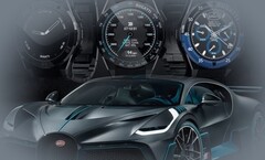 O Bugatti Ceramique Edition One smartwatch foi inspirado nos belos carros esportivos do fabricante. (Fonte da imagem: Bugatti/VIITA - editado)