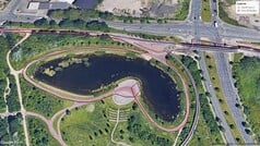 Viagem de teste do GNSS: lago
