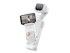 O visor OLED de 2 polegadas do controle remoto é removível da câmera com gimbal Insta360 Luna Pro 8K.