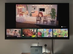 Switch 2 GameChat exibido em uma TV