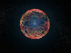 Uma imagem que mostra a supernova SN 1993J.