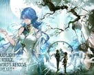 Arte principal de *Wuthering Waves*: “Luz da Lâmpada na Miragem, Determinação da Espada no Coração”.