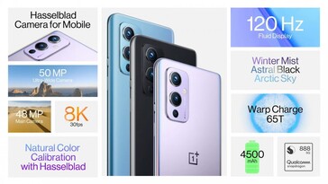 OnePlus 9 - Características. (Fonte de imagem: OnePlus)