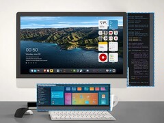 A tela pode ser montada ao lado ou abaixo de seu monitor principal (Fonte da imagem: PinRuis)