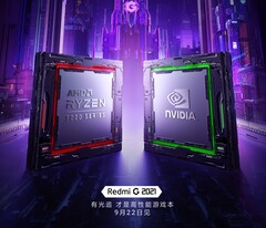 A Redmi G (2021) contará com uma CPU RTX 3060 e uma AMD Ryzen série 5000. (Fonte: Redmi)