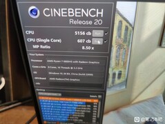 ROG Flow X13 com Ryzen 7 6800HS e LPDDR5-6400 - Cinebench R20. (Fonte da imagem: HXL no Twitter)