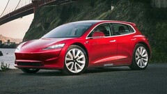 O Tesla Model 2 pode vir com células LFP de carregamento rápido (reprodução de imagem: Autocar)