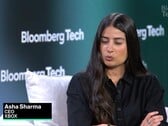 Asha Sharma durante entrevista à Bloomberg Tech.