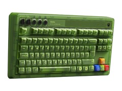 As versões européias do 8BitDo Retro 87 Mechanical Keyboard Xbox Edition têm uma tecla enter em forma de L e uma tecla Shift esquerda menor. (Fonte da imagem: 8BitDo)