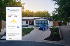 Simulação do aplicativo SmartThings ativando o modo AI Energy para o Tesla Powerwall. (Fonte: Samsung Newsroom)