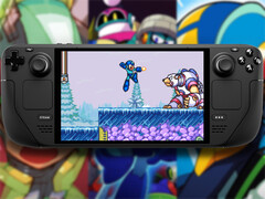 A coleção Mega Man Charged Up expirará em 19 de março de 2026. Na foto: Steam Deck executando a Legacy Collection 2.