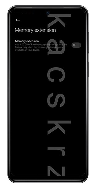 Recurso de extensão de memórias no MIUI. (Fonte da imagem: @kacskrz)