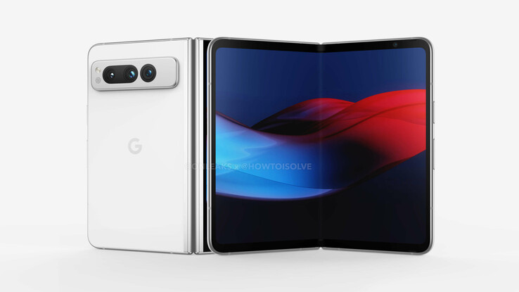 O Google Pixel Fold. (Fonte da imagem: @OnLeaks)