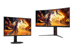 O Agon CU34G4Z e o Agon 25G4SXU estão sendo lançados simultaneamente. (Fonte da imagem: AOC - editado)