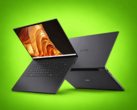 Dell XPS 16 Creator Edition mostrado com a tela aberta e o painel traseiro visível
