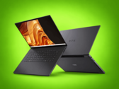 Dell XPS 16 Creator Edition mostrado com a tela aberta e o painel traseiro visível