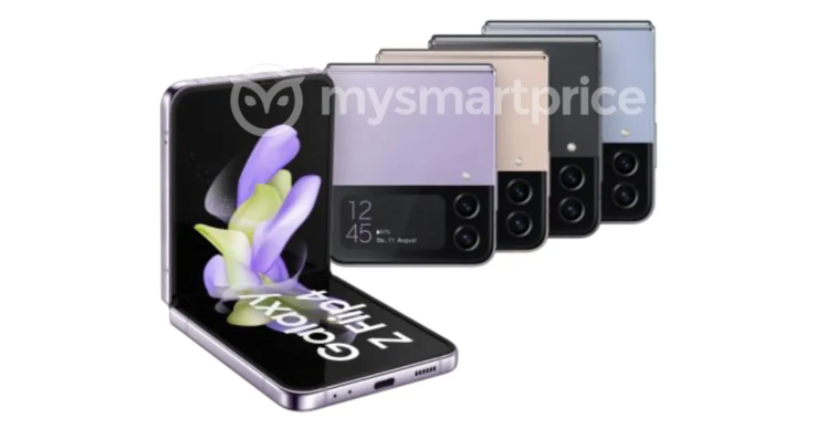 Galaxy Variantes de cores Z Flip4 (imagem via MySmartPrice)