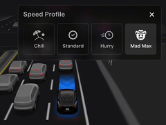 O novo modo Mad Max do Tesla FSD 14. (Fonte da imagem: Sawyer Merritt/X)