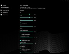 Configurações SPC (Modo Turbo)