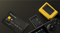 O Sharge Disk (com cartão de crédito para escala). (Fonte: Sharge)