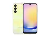 O Galaxy A25 5G em seu acabamento amarelo. (Fonte da imagem: Digitec)