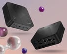 O Revo Box com Ryzen AI 9 465 apresenta um elegante chassi preto. Na imagem: uma foto promocional mostrando o mini PC de diferentes ângulos.