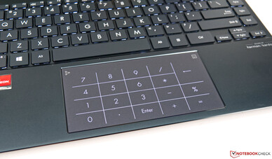 Touchpad do Asus ZenBook 13 UM325S com bloco de números