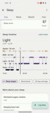 A seção Sleep redesenhada no aplicativo Fitbit. (Fonte da imagem: Fitbit)