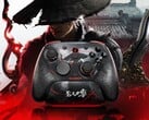 Os fios vermelhos do GameSir G7 Pro 8K PC Phantom Blade Zero Edition brilham no escuro.