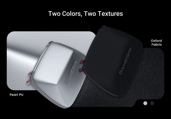 O estojo de transporte do GameSir G7 Pro está disponível em duas cores feitas de materiais diferentes. (Fonte da imagem: GameSir)