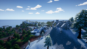 Uma imagem mostrando uma paisagem em Hydroneer.