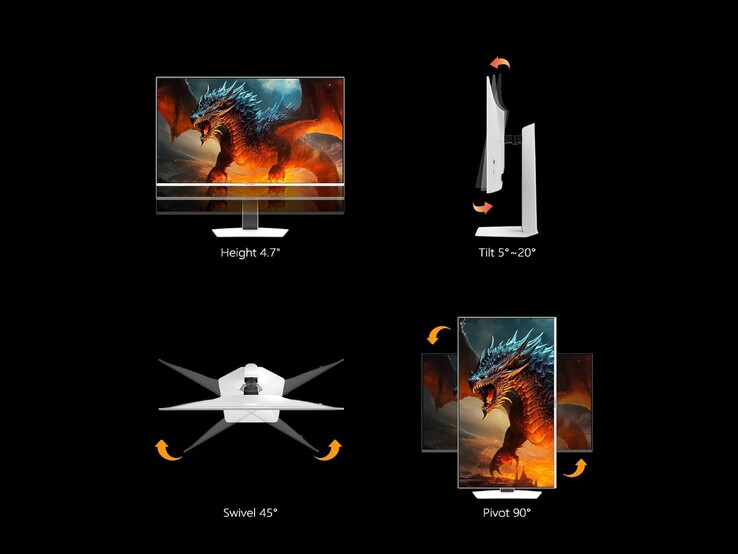 O Innocn GA27M1Q vem com um suporte totalmente ajustável. (Fonte da imagem: Innocn via Amazon)